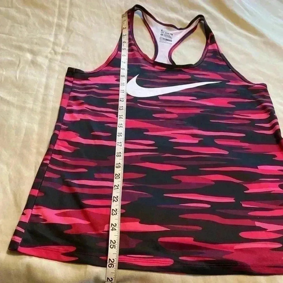 The Nike Tee Athletic Cut Black and Pink Size Large Dri-Fit Shirt Tank Top. - Picture 9 of 9